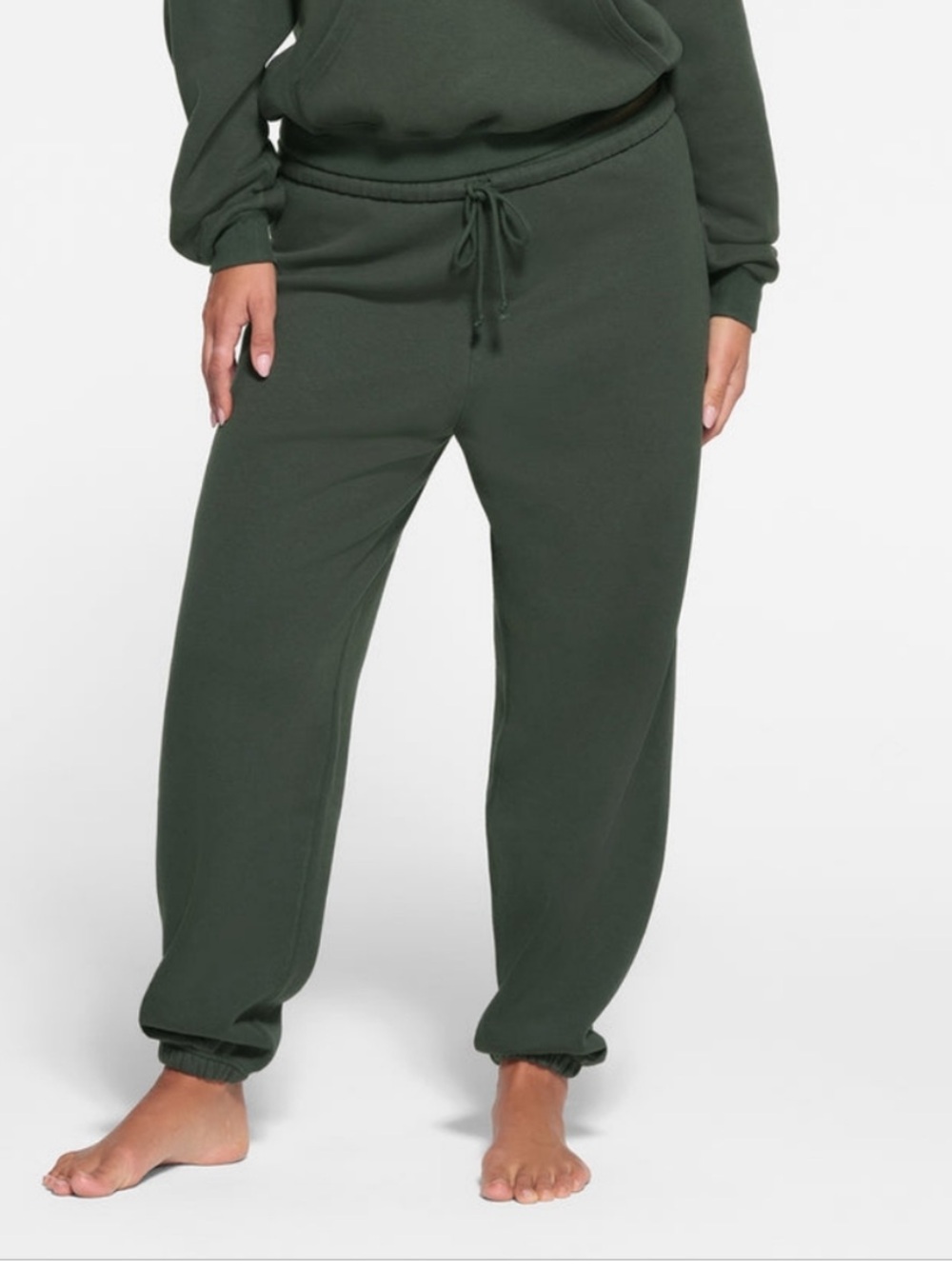 Skims cotton fleece jogger, spruce
